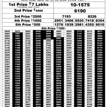 Rajshree 20 Lottery Result 8:30PM 15/06/24