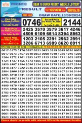 Dear10 Lottery Result 7PM 13.09.24