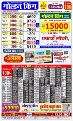 Golden king lottery 4.30pm 13-9-24